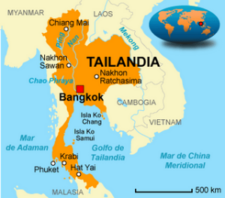 Mapa Tailandia